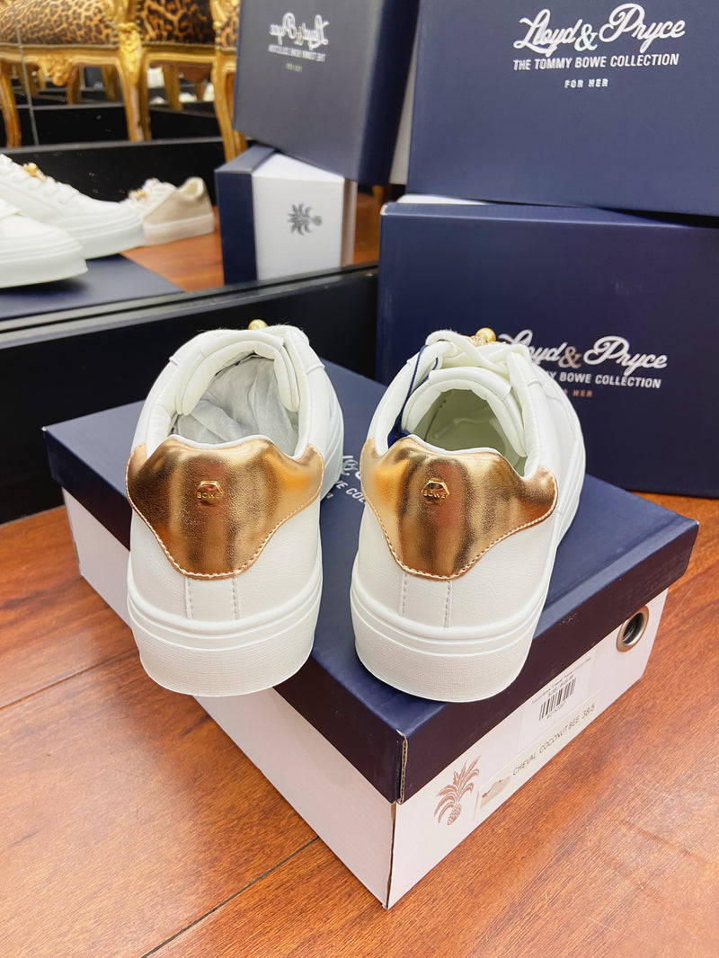 Tommy Bowe "Cheval" Trainer Coconut Bee - White & Rose Gold