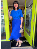 Izzy Cotton Bow Tee - Royal Blue