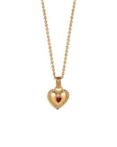 Newbridge Heart Pendant with Ruby Red Stone P8852