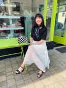 Hepburn Polka Dot Neck Scarf - Black