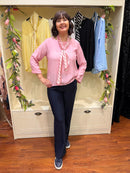 Alora Blouse with Scarf - Pink