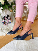 Kate Appleby Perthshire Sapphire Navy Sling Backs