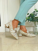 Kate Appleby "Flaxmere" Razzle Dazzle Tweed Loafer Cream