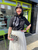 Hepburn Polka Dot Neck Scarf - Black