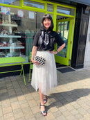 Hepburn Polka Dot Neck Scarf - Black