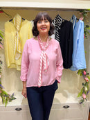 Alora Blouse with Scarf - Pink