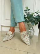 Kate Appleby "Flaxmere" Razzle Dazzle Tweed Loafer Cream