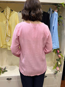 Alora Blouse with Scarf - Pink