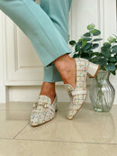 Kate Appleby "Flaxmere" Razzle Dazzle Tweed Loafer Cream