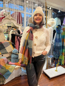 Celtic Ore Patchwork Scarf - Navy, Maroon, Grey & Orange