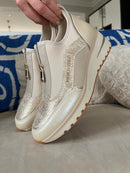 Marco Tozzi Cream Wedge Trainer 2 24780 45 402