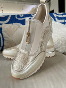 Marco Tozzi Cream Wedge Trainer 2 24780 45 402