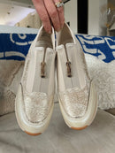 Marco Tozzi Cream Wedge Trainer 2 24780 45 402