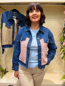 Margaux Tweed & Denim Jacket - Pink