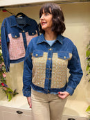 Margaux Tweed & Denim Jacket - Beige Golden