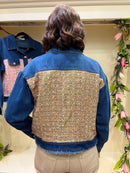 Margaux Tweed & Denim Jacket - Beige Golden