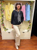 Alora Blouse with Scarf - Black