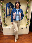 Margaux Tweed & Denim Jacket - Pink