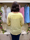 Alora Blouse with Scarf - Lemon