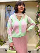 Ava Long Silk Feel Scarf - Blush Pink