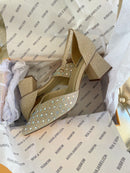 Menbur 24873 Oro Gold Glitter Iridescent Crystal Sandal