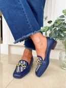 Dancing Matilda "Armada Enlace" Navy Stripe Loafer