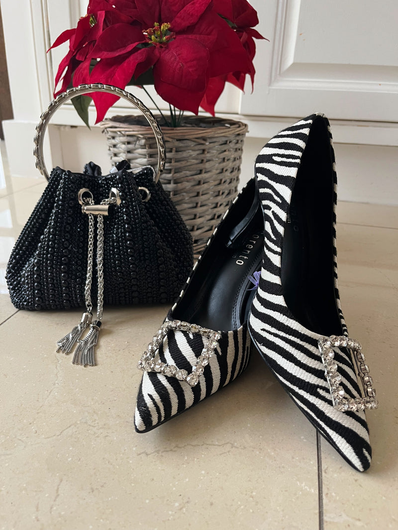 Sorento 'Meadow Point' Zebra White Stiletto