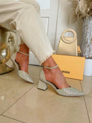 Menbur 24873 Oro Gold Glitter Iridescent Crystal Sandal