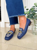Dancing Matilda "Armada Enlace" Navy Stripe Loafer