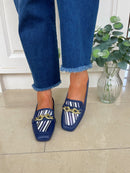 Dancing Matilda "Armada Enlace" Navy Stripe Loafer