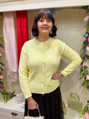 Lemon Scallop Edge & Pearl Cardi