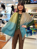 Celtic Ore Herringbone Scarf - Olive Green, Teal & Taupe