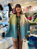 Celtic Ore Herringbone Scarf - Olive Green, Teal & Taupe