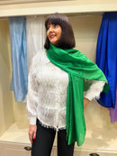 Ava Long Silk- Feel Scarf - Electric Green
