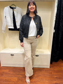 Sierra Tweed Bomber Jacket - Black