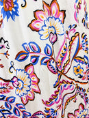 Magic Tropical Flower Print Maxi Dress - Blue/Pink/Brown