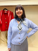 Valerie Little & Large Polka Dot Neck Scarf - Navy