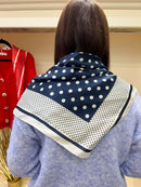 Valerie Little & Large Polka Dot Neck Scarf - Navy
