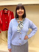 Valerie Little & Large Polka Dot Neck Scarf - Navy