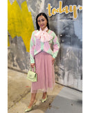 Rowan Tulle Skirt With Ruffle Underlay - Light Pink