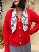 Bridgerton Floral Printed Neck Scarf - Blue Multi