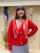 Valerie Little & Large Polka Dot Neck Scarf - Red