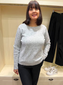 Everlee Bow Tie Ribbon Reversible Jumper - Grey