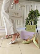 Sorento 'Cottonwood' Cream Diamond Sling-Back