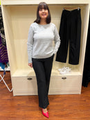 Everlee Bow Tie Ribbon Reversible Jumper - Grey