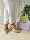 Sorento 'Cottonwood' Pistachio Lime Diamond Sling-Back