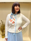 Carmen Carousel Printed Neck Scarf - Blue Multi