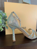 Menbur 24736 Oro Gold Crystal Platform Sandal