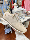 XTI Beige & Gold Trainer 145163