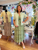Savannah Pearl Bow Cardi - Mint Green